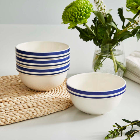 Portmeirion Home - Potter's Stripe Blue - Stacking Bowl 12.5cm / 5"