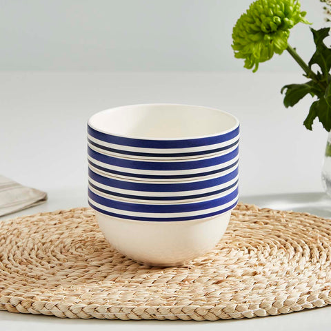 Portmeirion Home - Potter's Stripe Blue - Stacking Bowl 12.5cm / 5"