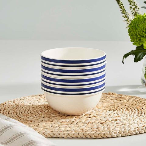 Portmeirion Home - Potter's Stripe Blue - Stacking Bowl 14cm / 5.5"