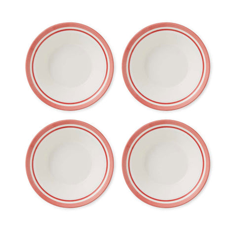 Portmeirion Home - Potter's Stripe Red - Oatmeal / Cereal Bowl