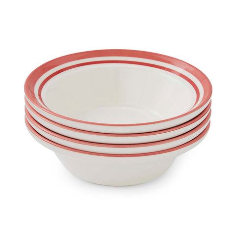 Portmeirion Home - Potter's Stripe Red - Oatmeal / Cereal Bowl