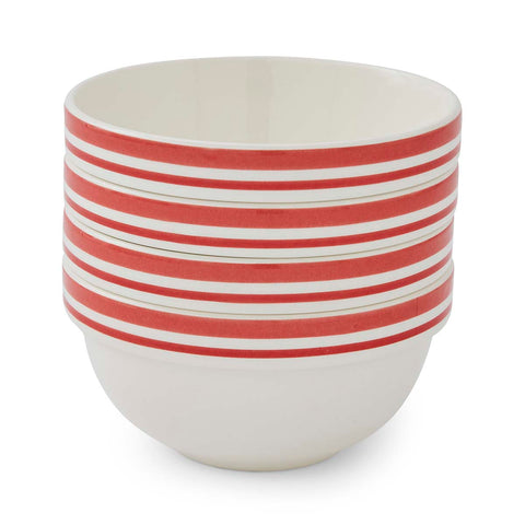 Portmeirion Home - Potter's Stripe Red - Stacking Bowl 14cm / 5.5"