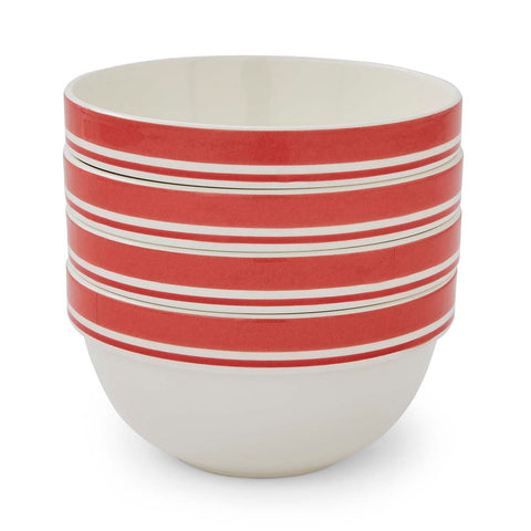 Portmeirion Home - Potter's Stripe Red - Stacking Bowl 18cm / 7"