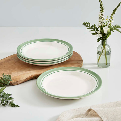 Portmeirion Home - Potter's Stripe Green - Plate 25cm / 10"