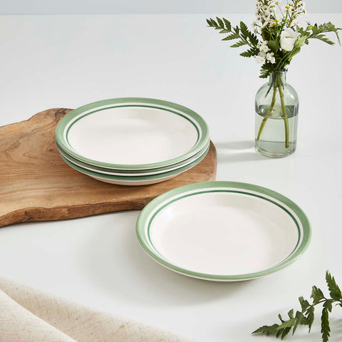 Portmeirion Home - Potter's Stripe Green - Plate 20cm / 8"