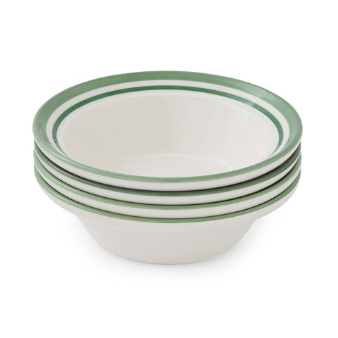 Portmeirion Home - Potter's Stripe Green - Oatmeal / Cereal Bowl