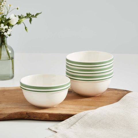 Portmeirion Home - Potter's Stripe Green - Stacking Bowl 12.5cm / 5"