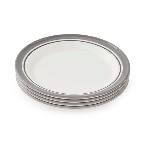 Portmeirion Home - Potter's Stripe Grey - Plate 25cm / 10"