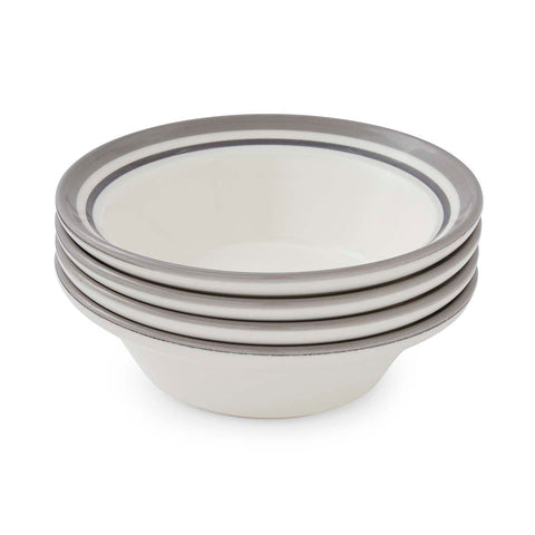 Portmeirion Home - Potter's Stripe Grey - Oatmeal / Cereal Bowl