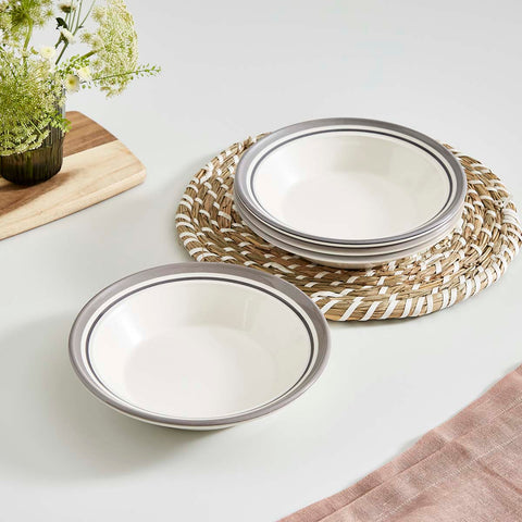 Portmeirion Home - Potter's Stripe Grey - Soup Plate
