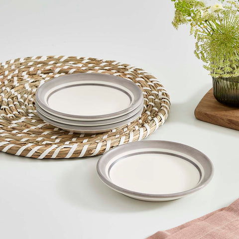 Portmeirion Home - Potter's Stripe Grey - Bread Plate
