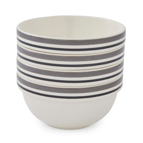 Portmeirion Home - Potter's Stripe Grey - Stacking Bowl 14cm / 5.5"