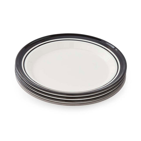 Portmeirion Home - Potter's Stripe Black - Plate 25cm / 10"