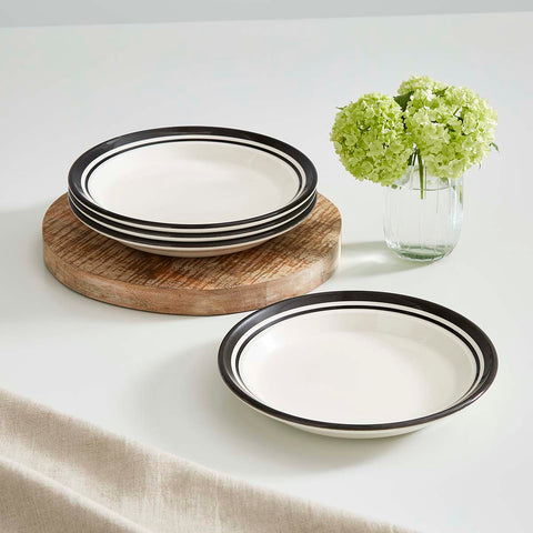 Portmeirion Home - Potter's Stripe Black - Plate 20cm / 8"