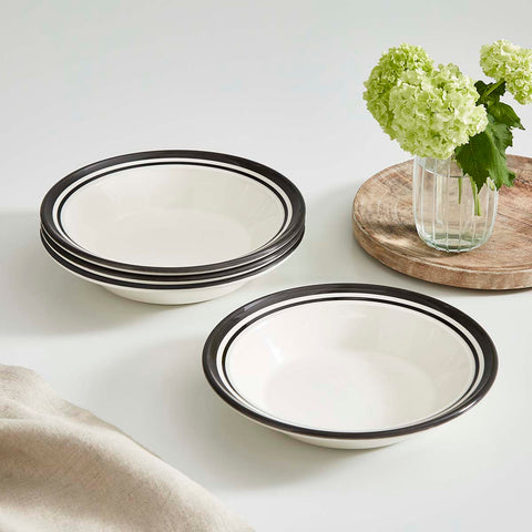 Portmeirion Home - Potter's Stripe Black - Soup Plate