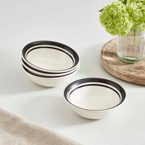 Portmeirion Home - Potter's Stripe Black - Bowl 13cm / 5"