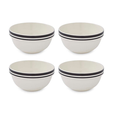 Portmeirion Home - Potter's Stripe Black - Stacking Bowl 14cm / 5.5"