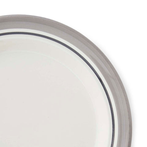 Portmeirion Home - Potter's Stripe Grey - Plate 25cm / 10"