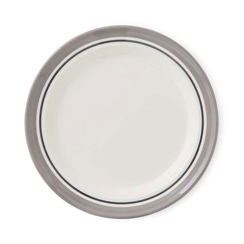 Portmeirion Home - Potter's Stripe Grey - Plate 25cm / 10"