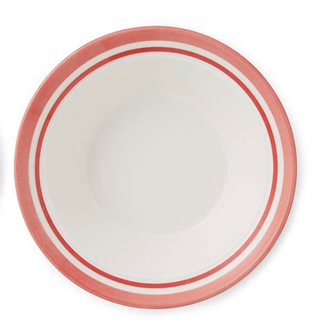 Portmeirion Home - Potter's Stripe Red - Oatmeal / Cereal Bowl