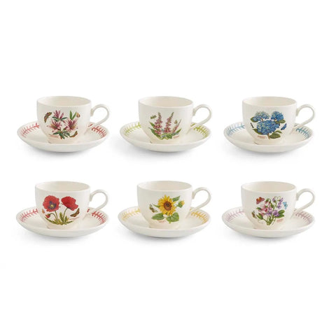 Botanic Garden Meadow - Set of 6 Tea Cups & Saucers