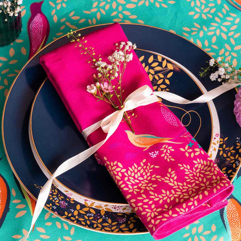 NEW - Sara Miller - Chelsea - Set of 2 Napkins - Pink