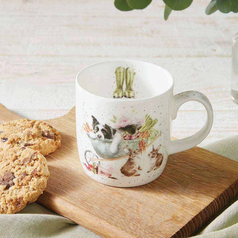 NEW - Wrendale - Bone China Mug - Sleeping On The Job Dog