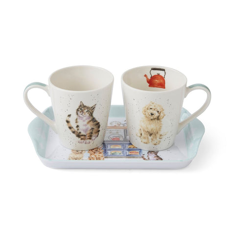 NEW - Wrendale - Mini Mugs & Tray Set - Country Kitchen