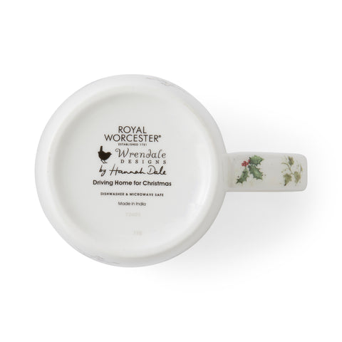 NEW - Wrendale - Christmas - Fine Bone China Mug - Driving Home Landrover