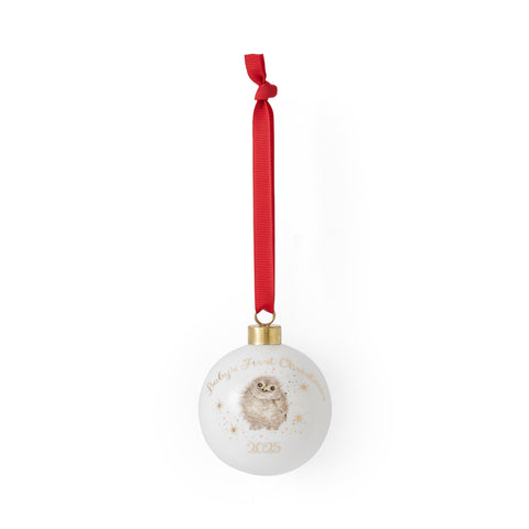 NEW - Wrendale - Christmas - Little Wren Bauble - Baby's First Christmas 2025