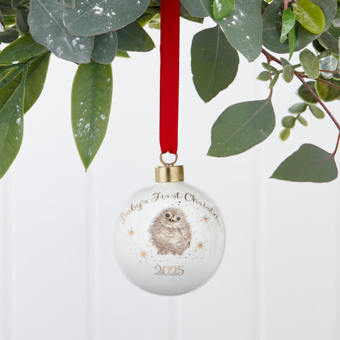 NEW - Wrendale - Christmas - Little Wren Bauble - Baby's First Christmas 2025