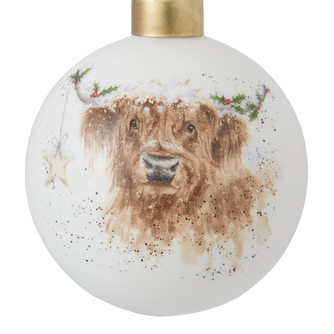 NEW - Wrendale - Christmas - Bauble Decoration - Highland Star