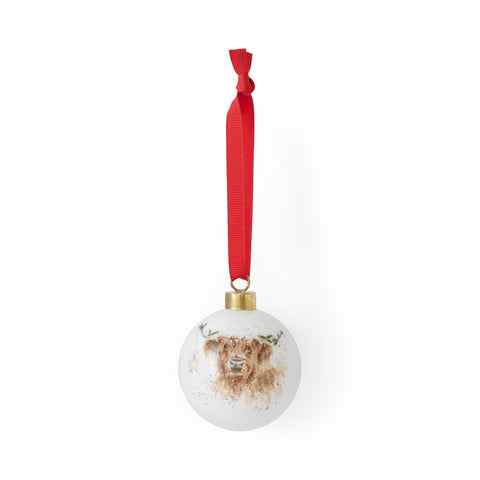 NEW - Wrendale - Christmas - Bauble Decoration - Highland Star