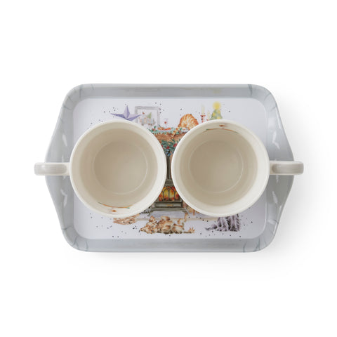NEW - Wrendale - Christmas - Mini Mugs & Tray Set - No Place Like Home