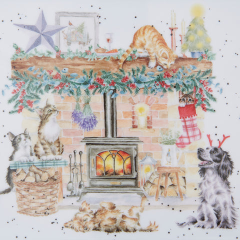 NEW - Wrendale - Christmas - Mini Mugs & Tray Set - No Place Like Home