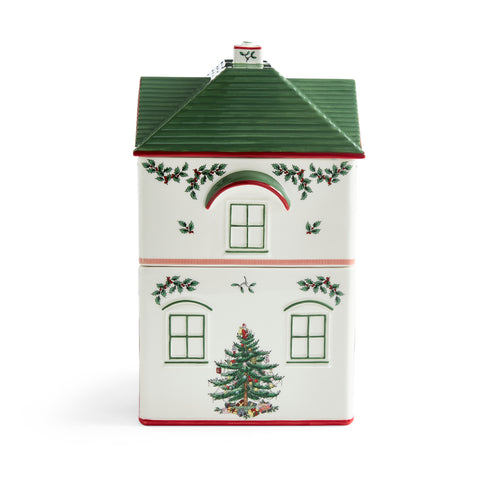NEW - Spode Christmas Tree - Xmas Village - Stacking Canister