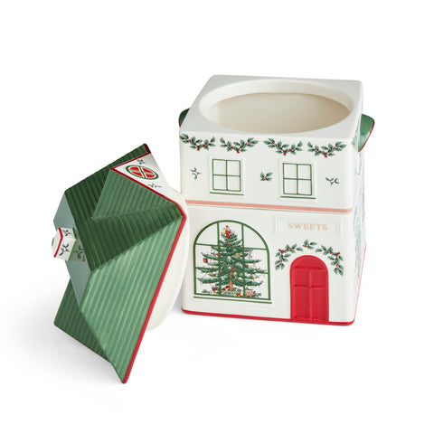 NEW - Spode Christmas Tree - Xmas Village - Stacking Canister