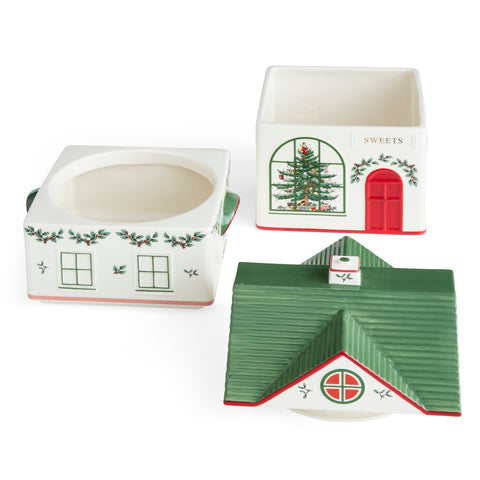 NEW - Spode Christmas Tree - Xmas Village - Stacking Canister