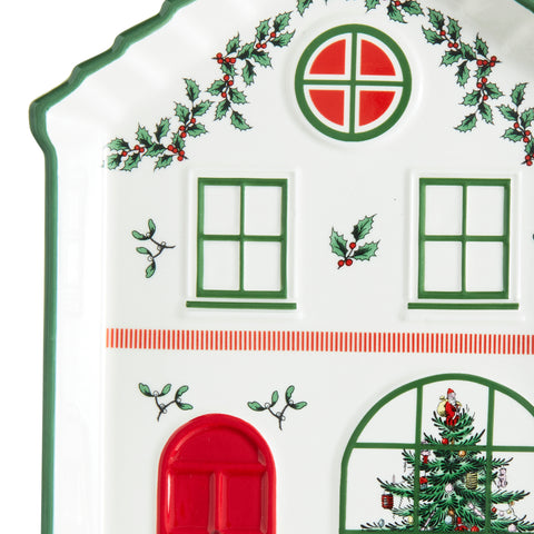 NEW - Spode Christmas Tree - Xmas Village - Tidbit Tray Green