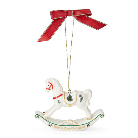 NEW - Spode Christmas Tree - Decoration - Baby's First Christmas - Horse 2025