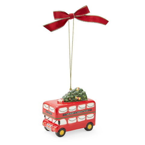 NEW - Spode Christmas Tree - Decoration - Red Double Decker Bus