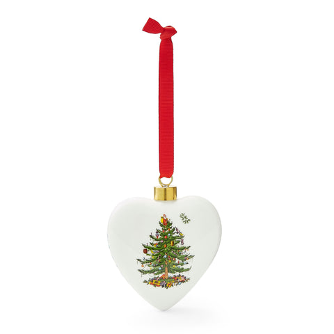 NEW - Spode Christmas Tree - Decoration - Tree Puffed Heart Ornament