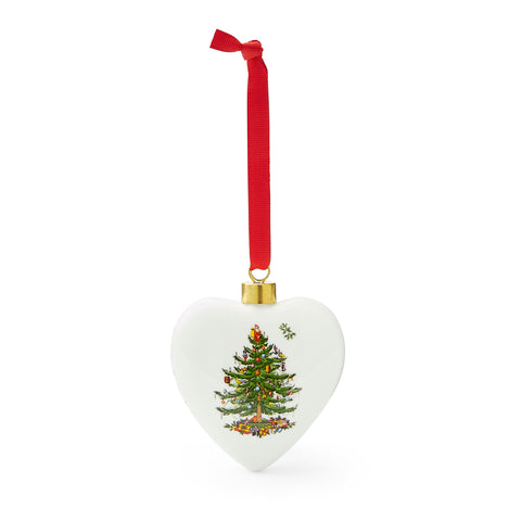 NEW - Spode Christmas Tree - Decoration - Tree Puffed Heart Ornament