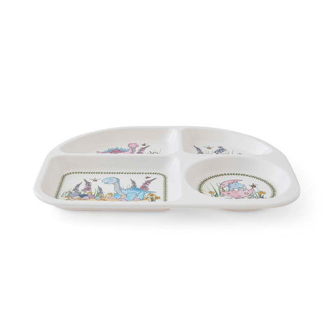 NEW - Portmeirion - Mini Meirion - Melamine Divided Plate - Dinosaur