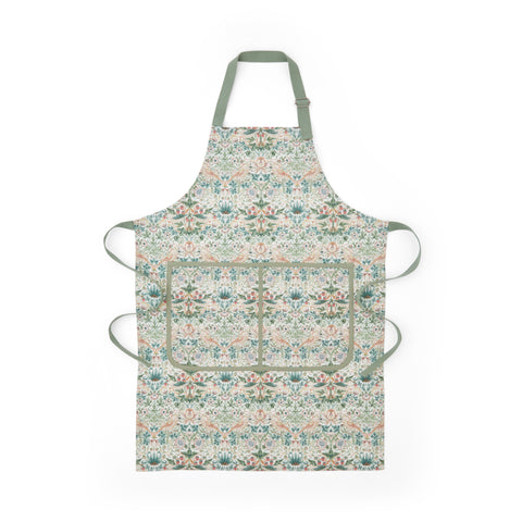 Morris & Co - Cotton Apron with Pocket - Strawberry Thief