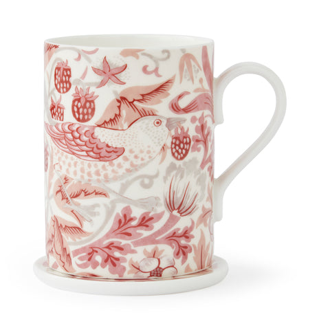 NEW - Morris & Co - Mug & Coaster Set - Strawberry Thief Indian Red