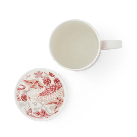 NEW - Morris & Co - Mug & Coaster Set - Strawberry Thief Indian Red