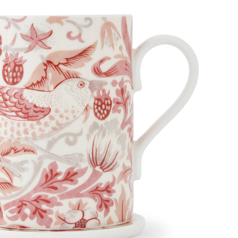 NEW - Morris & Co - Mug & Coaster Set - Strawberry Thief Indian Red