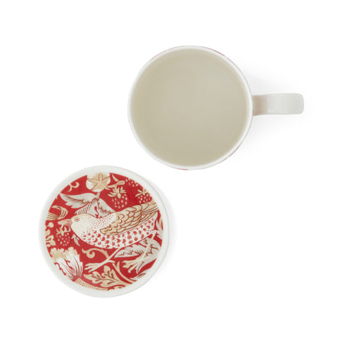 NEW - Morris & Co - Mug & Coaster Set - Strawberry Thief Madder