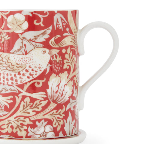 NEW - Morris & Co - Mug & Coaster Set - Strawberry Thief Madder